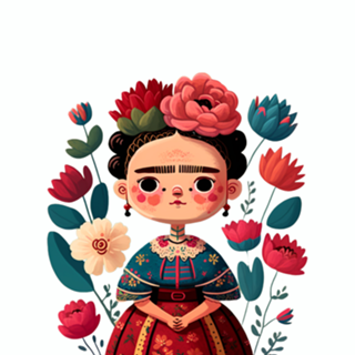 FRIDA KAHLO com Flores