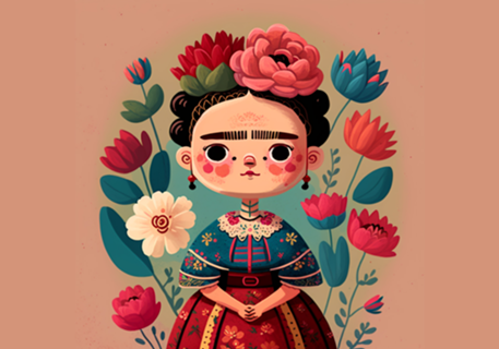 FRIDA KAHLO com Flores