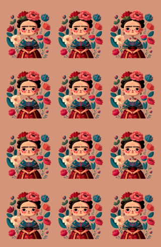 FRIDA KAHLO com Flores