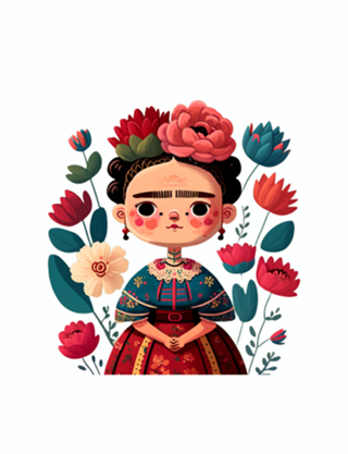 FRIDA KAHLO com Flores