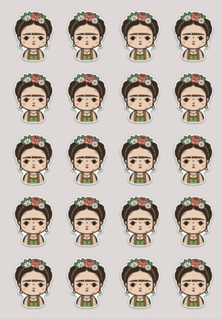 FRIDA KAHLO em Fundo Cinza