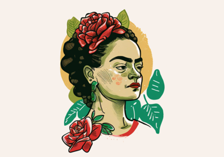 FRIDA KAHLO com Rosas