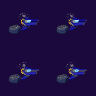Pixel art Nave Cosmo Runner Isométrico