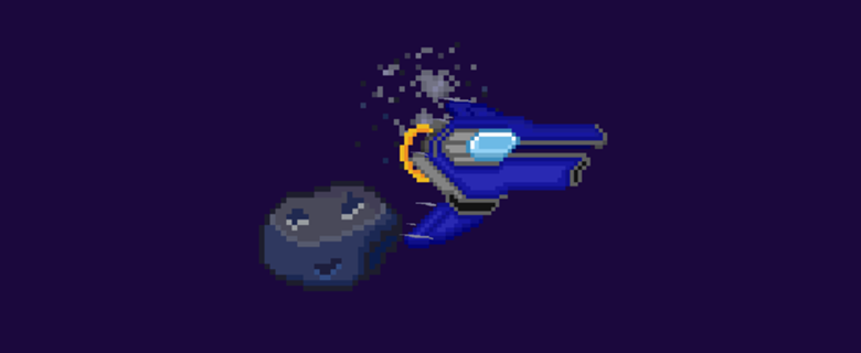 Pixel art Nave Cosmo Runner Isométrico