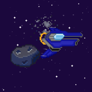 Pixel art Nave Cosmo Runner Isométrico