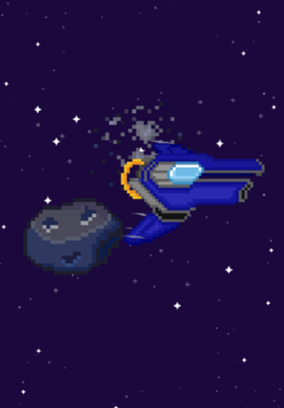 Pixel art Nave Cosmo Runner Isométrico