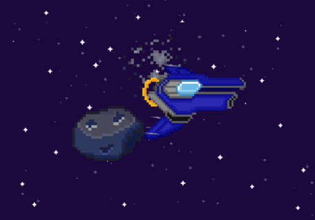 Pixel art Nave Cosmo Runner Isométrico