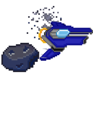Pixel art Nave Cosmo Runner Isométrico