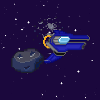 Pixel art Nave Cosmo Runner Isométrico