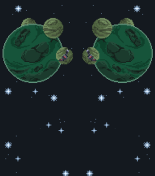 Pixel art Green Planet