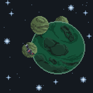 Pixel art Green Planet