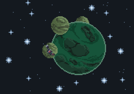 Pixel art Green Planet