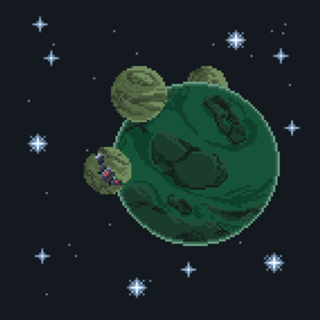 Pixel art Green Planet