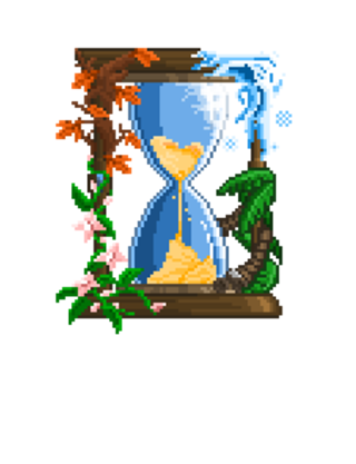 Pixel art Hourglass of Seasons
