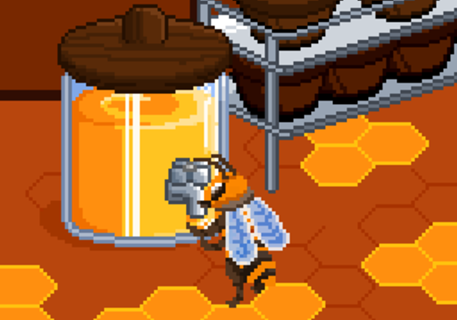 Pixel art Fábrica de mel