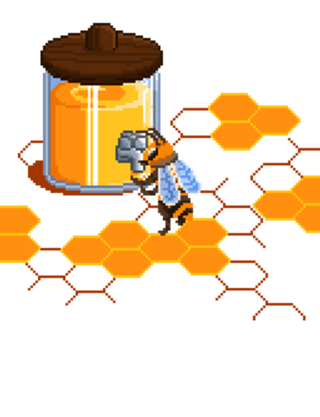 Pixel art Fábrica de mel