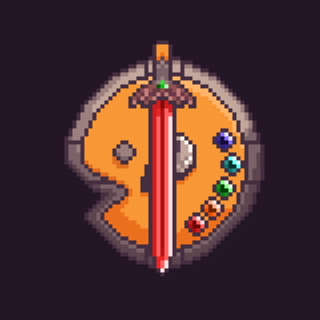 Pixel art Espada e Escudo da arte