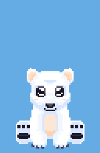 Pixel art Urso Polar