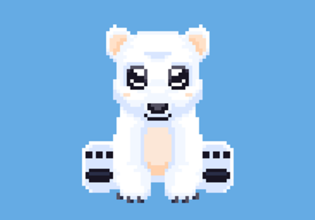 Pixel art Urso Polar