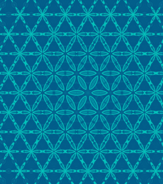 Flor da vida azul