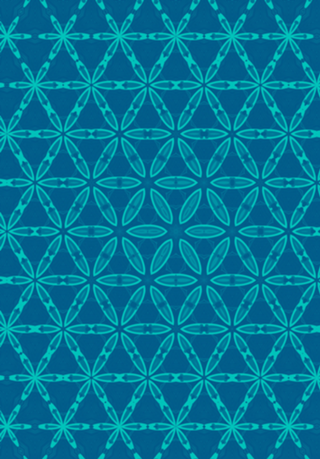Flor da vida azul