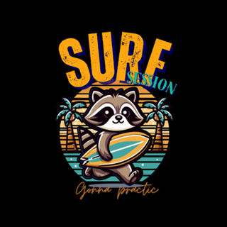 Sessão de surf, Guaxinim no surf