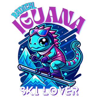 Radical iguana, ski lover