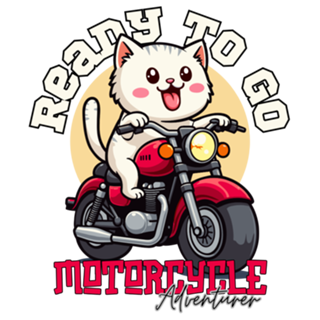 Ready to go, motorcycle adventurer