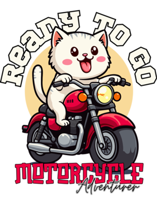 Ready to go, motorcycle adventurer