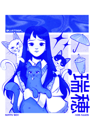 Mizuho Sonny boy - Anime Fanart Azul