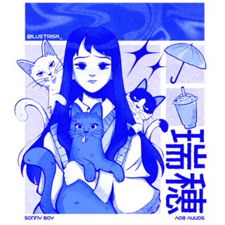 Mizuho Sonny boy - Anime Fanart Azul