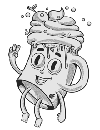 Chocolate Quente — Retro Cartoon