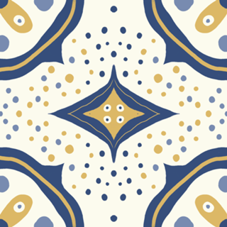 Ladrilho Azul e Amarelo