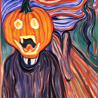 Pumpkin Head em Edvard Munch The Scream