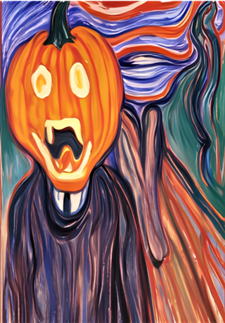 Pumpkin Head em Edvard Munch The Scream