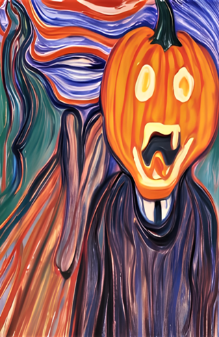 Pumpkin Head em Edvard Munch The Scream