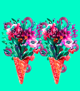 Aquarela de flores de verão
