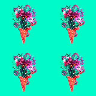 Aquarela de flores de verão