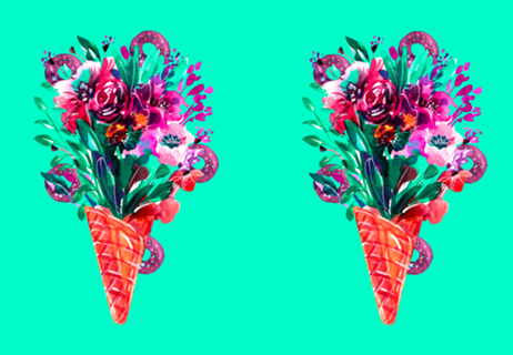 Aquarela de flores de verão