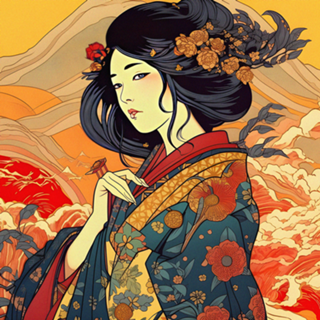 Gueixa em Tela 2: Arte no estilo Ukiyo-e