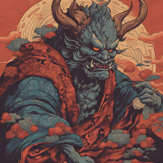 Oni em Tela 3: Arte no estilo Ukiyo-e