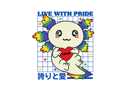 Pride Kawaii Axolotl