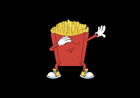 Dabbing French Fries