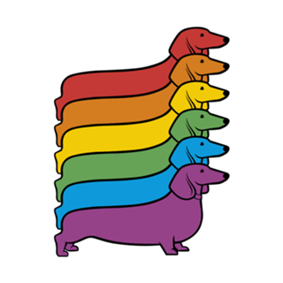 Rainbow Dachshund