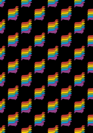 Rainbow Dachshund