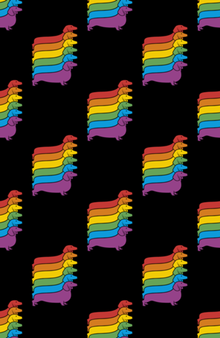 Rainbow Dachshund