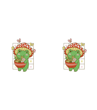 Kawaii Ramen Frog Mushroom