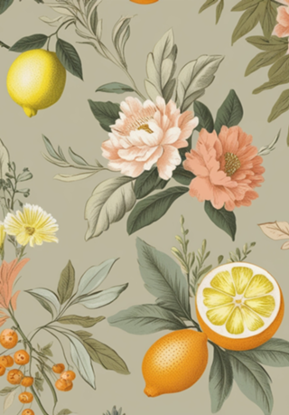 Jardim de Frutas Retrô 🌿🍊