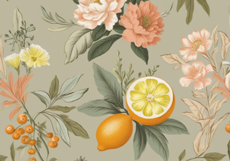 Jardim de Frutas Retrô 🌿🍊