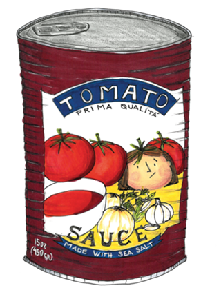 A menina q so via o pingo do molho de tomate3